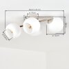 Koyoto 4-light ceiling light with globe shades, modern Scandinavian flush light