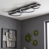 Flat LED ceiling light Kordex with glitter effect, memory function, 4000 Kelvin neutral white