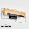 Inzino LED wood LED strip wall light, set of 2, modern wall washer