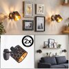 Alsen adjustable wall light with switch, set of 2, symmetric slots, E14 socket