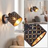 Tallaboa adjustable wall spotlight with E14 socket and slotted shade pattern