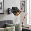Tallaboa adjustable wall spotlight with E14 socket and slotted shade pattern