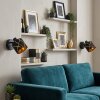 Opatija adjustable wall light set of 2 with geometric cut-out shade