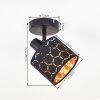Alsen swivelling ceiling spotlight with slotted lampshade, E14, ø 12 cm