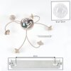 Chehalis globe ceiling light, 6-light G9 flush mount, 58 cm diameter