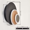 Lemik LED wall light set of 2, round flat wall lights, adjustable, modern