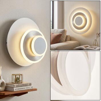 Lemik LED wall light, round adjustable wall lamp with concentric ring design