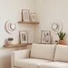 Lemik LED wall light set of 2, adjustable circular wall sconce for living room