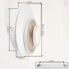 Lemik LED wall light set of 2, adjustable circular wall sconce for living room