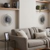 Liriel LED round wall light set of 2, 30 cm ripple halo for living room