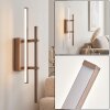LED Rectangular Wall Light Kiron with vertical illuminated bar, 3000 Kelvin warm white