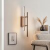 LED Rectangular Wall Light Kiron with vertical illuminated bar, 3000 Kelvin warm white