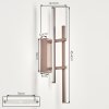 LED Rectangular Wall Light Kiron with vertical illuminated bar, 3000 Kelvin warm white