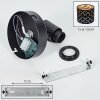 Wall spotlight Tallaboa set of 2 with geometric perforated black cone shade, swivel head