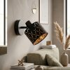 Alsen adjustable wall light with cut-out shade, E14 wall sconce for bedroom
