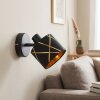 Opatija adjustable wall light with rotating swivel head and graphic lampshade