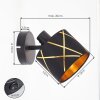 Opatija adjustable wall light with rotating swivel head and graphic lampshade