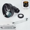 Opatija adjustable wall light with rotating swivel head and graphic lampshade