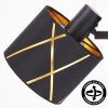 Opatija adjustable wall light with rotating swivel head and graphic lampshade