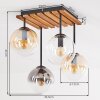 Gastor 4-flame globe shade ceiling light for dining room, retro boho style