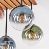 Gastor 4-light ceiling light with globe shades, E14, Boho retro style