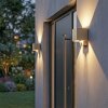 LED Up & Down Light Tamarin, set of 2, motion sensor, 3000 Kelvin warm white, sand IP54
