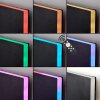 Axion LED wall light, modern rectangular wall lamp set of 2 with remote control