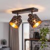 Alsen 2-light ceiling spotlight with separately rotating honeycomb cut-out shades