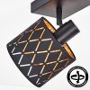 Alsen 2-light ceiling spotlight with adjustable lattice shades for living room, E14