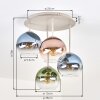 Sand Cluster Ceiling Light Koyoto with blue, green, clear and coppery glass shades