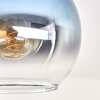 Sand Cluster Ceiling Light Koyoto with blue, green, clear and coppery glass shades