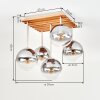 Gastor ceiling light with globe shades, 5-light E14 fixture, ø 39 cm