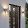 Sand-coloured LED Up & Down Light Tamarin, motion sensor, 3000 Kelvin, set of 2