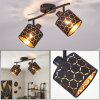 Alsen 2-light rotating ceiling spotlight with geometric cylinder shades, E14