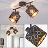 Ceiling spotlight Tallabo with Retro gold geometric shades for hallway and entrance area