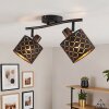 Ceiling spotlight Tallabo with Retro gold geometric shades for hallway and entrance area