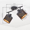 Tallaboa 2-light ceiling spotlight with grid-pattern shades, E14, rotatable