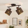 Alsen 2-light ceiling spotlight with geometric cut-out shades for living room