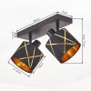 Opatija 2-Light Ceiling Spotlight with Rotating Geometric Shades for Living Room