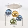 Koyoto 4-light globe ceiling light, round ceiling lamp, Ø 38 cm, retro