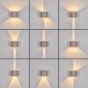 Tamarin LED outdoor wall light set of 2, up and down wall light for front door