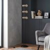 Voril retro 3-light floor lamp with foot switch, E27, 141.5 cm tall, Ø 23 cm