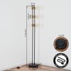 Voril retro 3-light floor lamp with foot switch, E27, 141.5 cm tall, Ø 23 cm