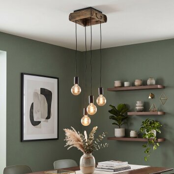 Avestruz dining room pendant light, 4-light hanging lamp for living room, length 20 cm