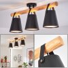 Andian 3-light ceiling light for dining room, elongated rail with cone shades