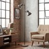 Hora industrial floor lamp, 2-light reading floor lamp, 162 cm, vintage style