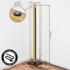 Inzino LED floor lamp with foot switch, slim rectangular design, 123.5 cm high