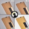 Inzino LED floor lamp with foot switch, slim rectangular design, 123.5 cm high