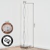 Twisted LED Floor Lamp Velix, chrome-silver frame, 3000 Kelvin warm white