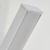 Twisted LED Floor Lamp Velix, chrome-silver frame, 3000 Kelvin warm white
